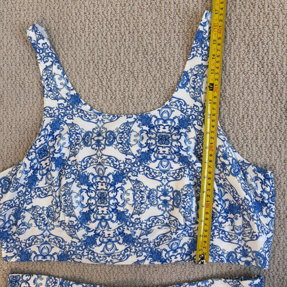 Joie Mosaic Print Crop Top and Midi Skirt Set, NWT Women's XL, Santorini Blue - Picture 6 of 16